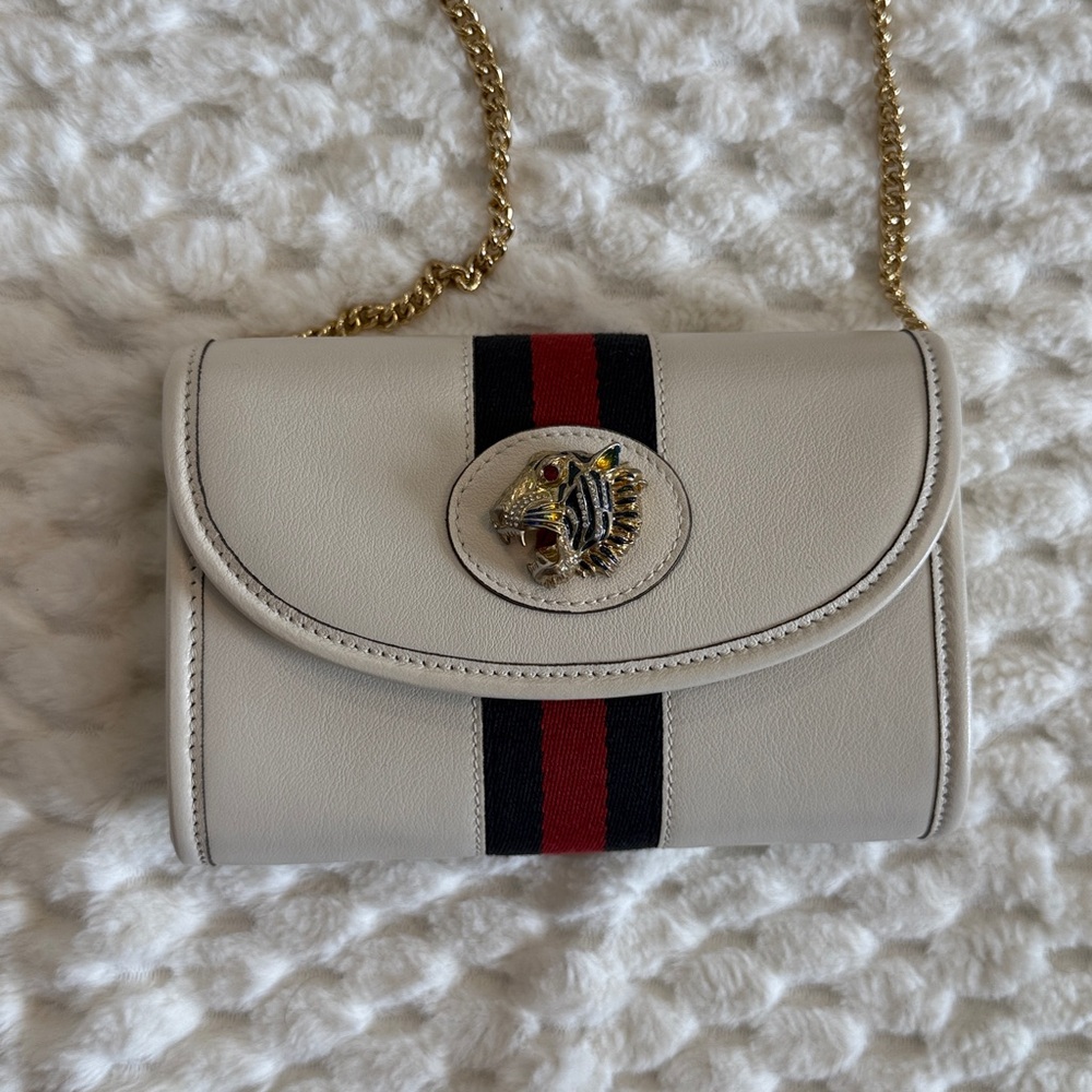 Gucci Rajah Mini Leather Handbag-573797-Authentic-EUC